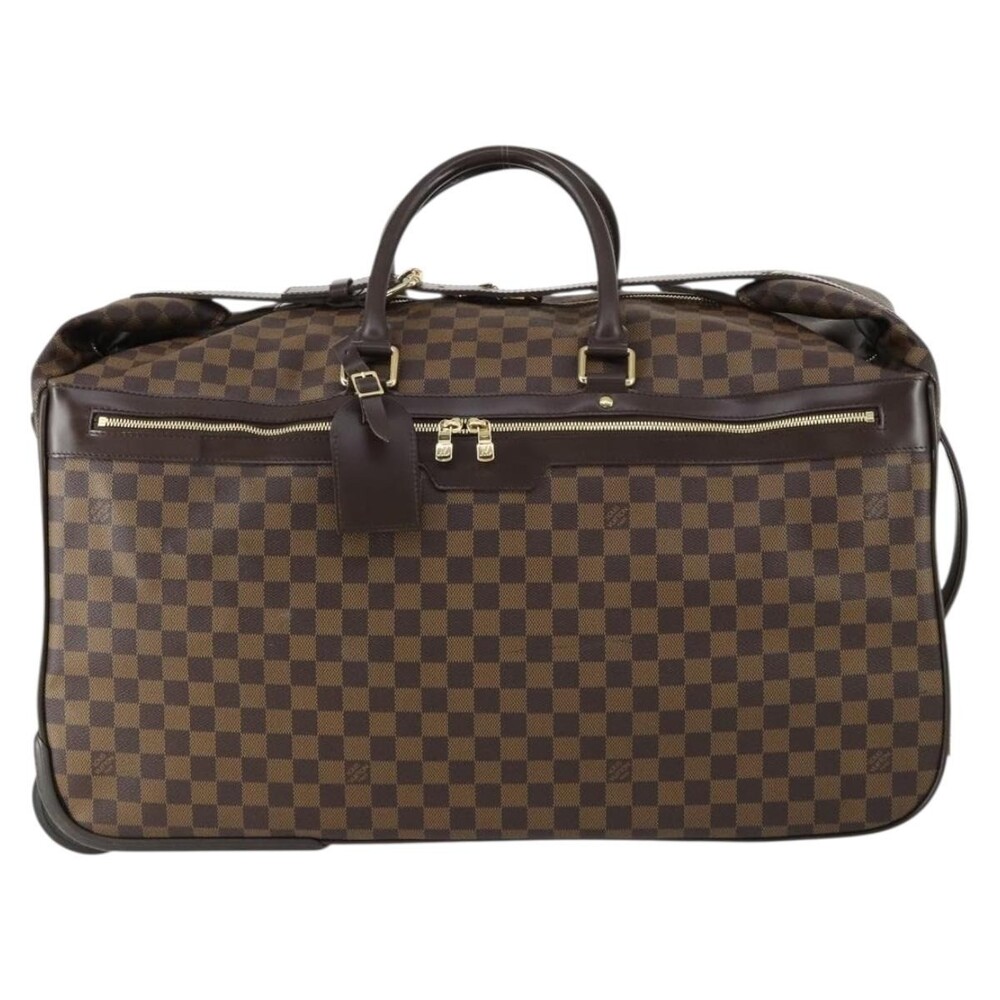 Louis Vuitton Damier Ebene Keepall 60 Boston Bag Brown